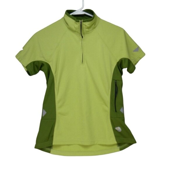 Mountain Hardwear Tops - Mountain Hardwear‎ Cycling Shirt Women Small Short Sleeve Two Tone Green Outdoor